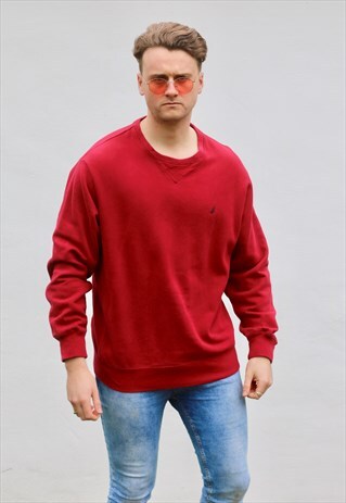 NAUTICA USA 90S LUST RED SWEATSHIRT