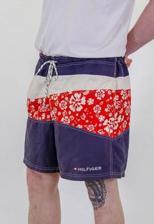 VINTAGE TOMMY HILFIGER FLORAL BEACH SUMMER FESTIVAL SHORTS