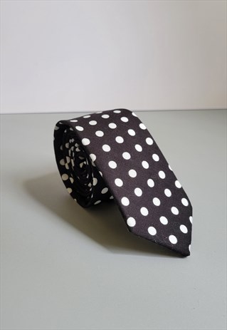 KOREAN STYLE POLKA DOT TIES IN BLACK COLOR