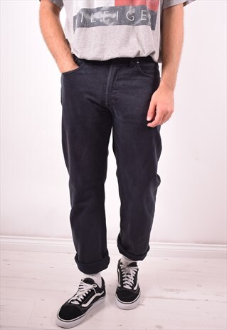 CARRERA MENS VINTAGE JEANS W33 L31 NAVY BLUE 90S