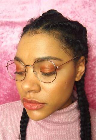 ROSE GOLD VINTAGE UNISEX CLEAR LENS GLASSES