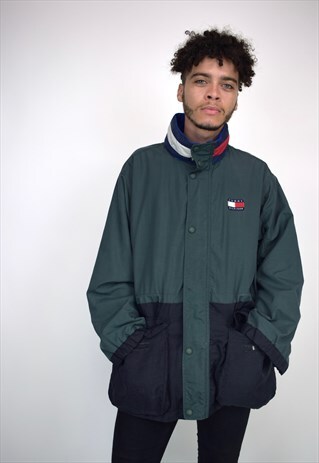 VINTAGE 90'S TOMMY HILFIGER FLEECE LINED JACKET