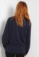 VINTAGE USA GRAPHIC T-SHIRT WAFFLE KNIT BLUE