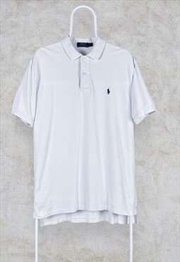 Vintage Ralph Lauren Polo Shirt White Short Sleeve Mens M