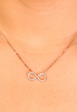 Rose Gold Until Infinity Necklace