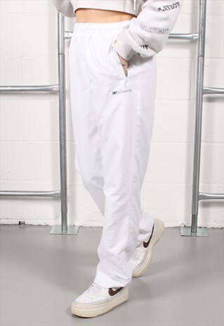 VINTAGE ADIDAS JOGGERS IN WHITE COMFY TRACKIES SIZE 8