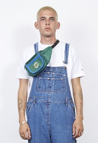 VINTAGE 90'S GREEN PROJECT GREEN BUM BAG