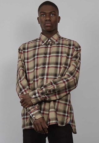 VINTAGE 90'S TOMMY HILFIGER TARTAN CHECK SHIRT
