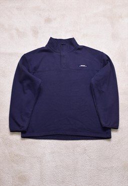 Vintage 90s Reebok Navy 1/4 Zip Sweater