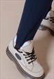 VINTAGE 90S HIGH WAIST BLUE TECHNICAL FABRIC SKI TROUSERS S