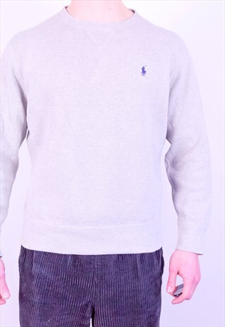 VINTAGE RALPH LAUREN SWEATSHIRT IN GREY MEDIUM