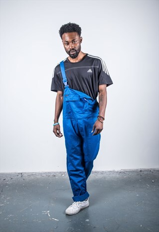 VINTAGE BLUE DENIM DUNGAREES