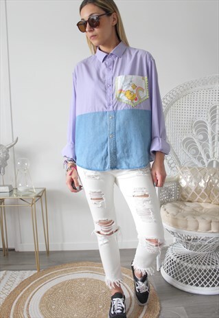 VINTAGE JEANS DENIM PRINTED CARE BEARS
