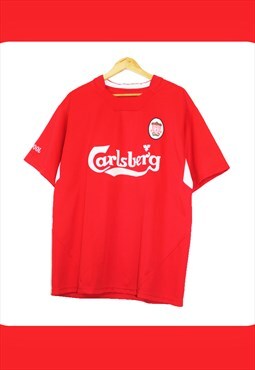 Vintage Red Liverpool Gerrard Football Sports Top