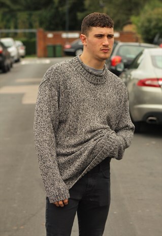 VINTAGE / 90S / HIGH COLLARED JUMPER