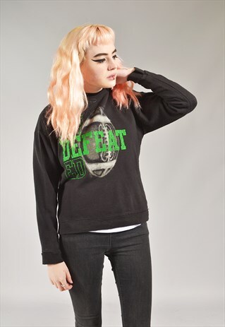 VINTAGE BLACK UNDEFEATED SWEATER
