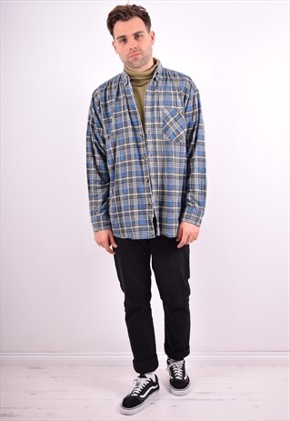 MENS VINTAGE FLANNEL SHIRT XXL MULTI 90'S