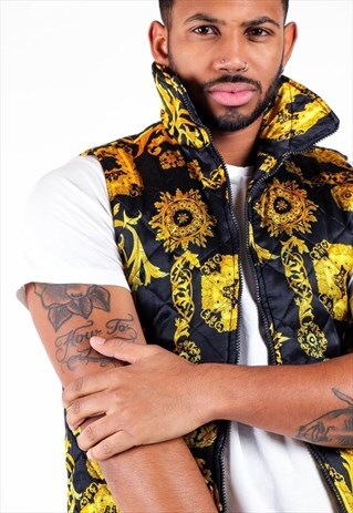 VINTAGE PATTERNED GILET JACKET J3043