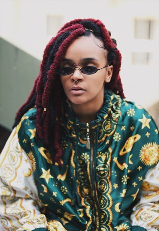 RARE VINTAGE FESTIVAL CELESTIAL PATTERN WINDBREAKER JACKET