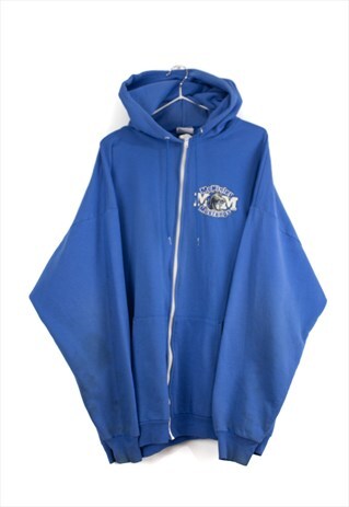 VINTAGE ZIP UP MCKINLEY HOODIE IN BLUE XL