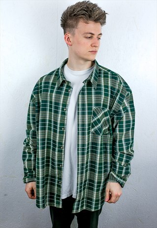 VINTAGE CHECK FLANNEL SHIRT