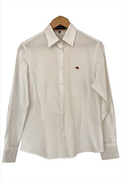 White vintage Burberry shirt for women, M