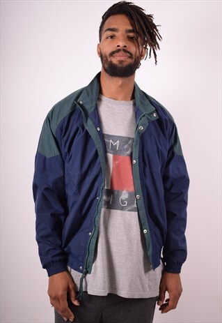 MENS VINTAGE JACKET SMALL BLUE 90S