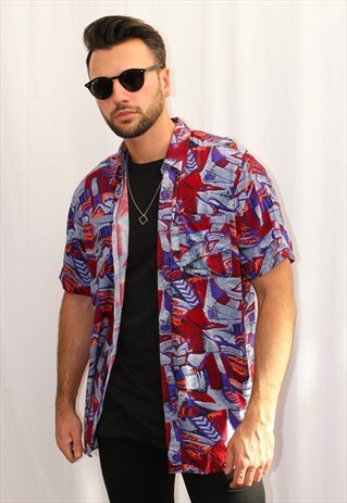 VINTAGE ABSTRACT PRINT FESTIVAL SHIRT