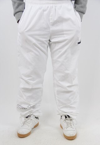 VINTAGE PUMA WHITE SHELL TRACKSUIT BOTTOMS