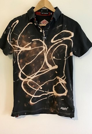 SUPERDRY THE POLO ACID WASH GALAXY EFFECT POLO