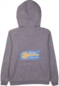 Vintage 90's Kappa Hoodie Drawstring Pockets Pullover Grey