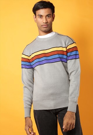 90S STRIPED PANEL JUMPER