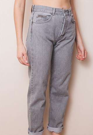 CALVIN KLEIN GREY BOYFRIEND JEANS