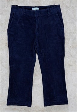 & Other Stories Cord Trousers Blue Flared Women's UK 12