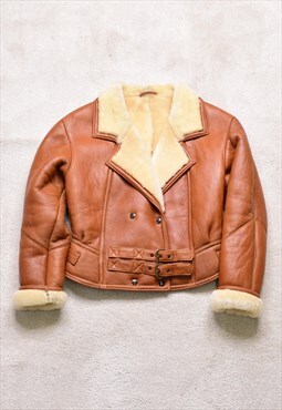 Women's Vintage 80s Sheepskin Flying Jacket