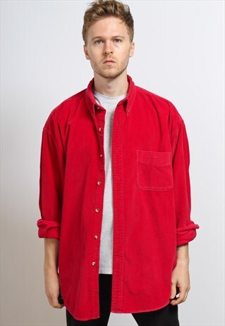 VINTAGE CORDUROY SHIRT RED