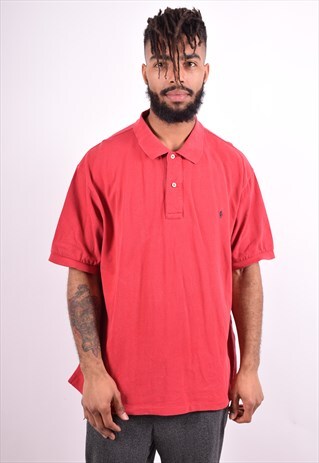 POLO RALPH LAUREN MENS VINTAGE POLO SHIRT XL RED 90'S