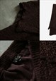  VINTAGE Y2K 00S KNITTED MAXI SKIRT IN BROWN 