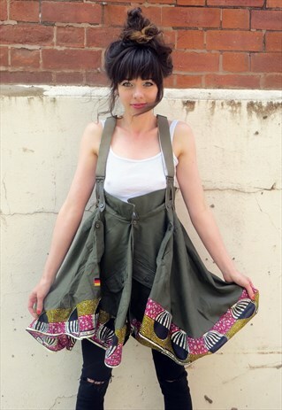 ARMY PINAFORE DRESS