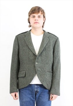 Bespoke LAFLECHE BROS US 40S Tweed Jacket Wool Blazer S Coat