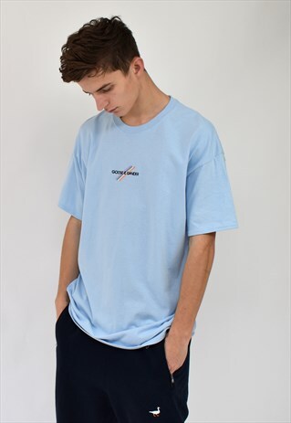 G&G UNISEX LIGHT BLUE MULTI LINES S/S TEE
