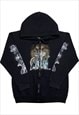 WILD WOLFS BLACK HOODIE S/M