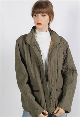 VINTAGE RALPH LAUREN QUILTED PADDED JACKET GREEN