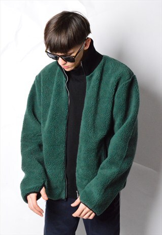 VINTAGE 90S GREEN FLEECE JACKET