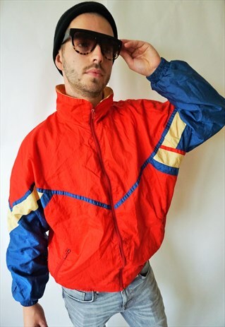VINTAGE WINDBREAKER PARACHUTE TRACKSUIT SPORTS JACKET RUN