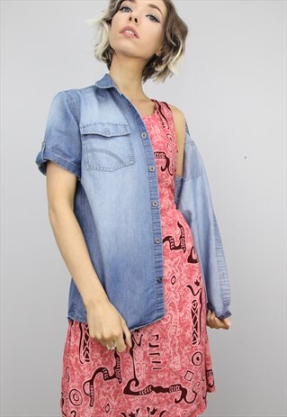 VINTAGE 90S OVERSIZED DENIM SHIRT