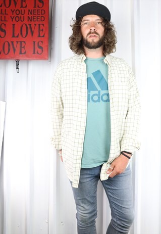 VINTAGE CHECK FLANNEL OVERSIZED GRUNGE INDI SHIRT