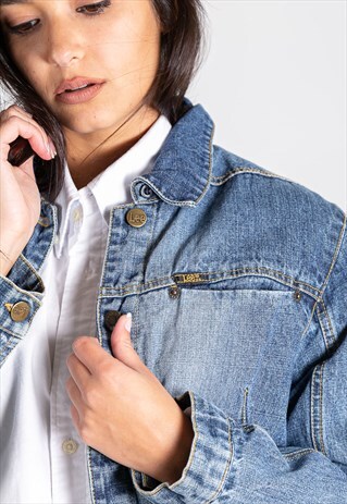 VINTAGE 80S ORIGINAL LEE LINED DENIM JACKET / S9487