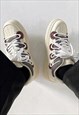 CHUNKY SOLE SNEAKERS PLATFORM HIGH TOPS IN BLUE AND WHITE