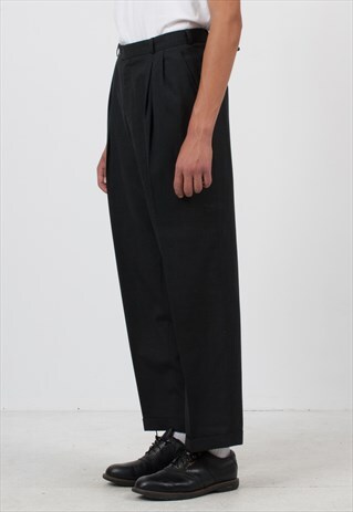 VINTAGE BLACK TROUSERS BOTTOMS